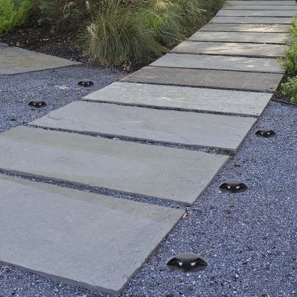 Brilagi - LED εντοιχισμένο φωτιστικό εξωτερικού χώρου GROUNDRAY LED/1W/230V μαύρο IP67