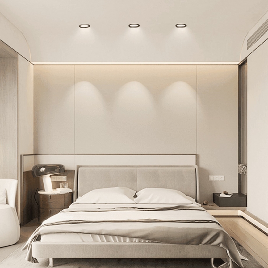 Brilagi - LED εντοιχισμένο φωτιστικό μπάνιου LED/6W/230V 3000K μαύρο IP65