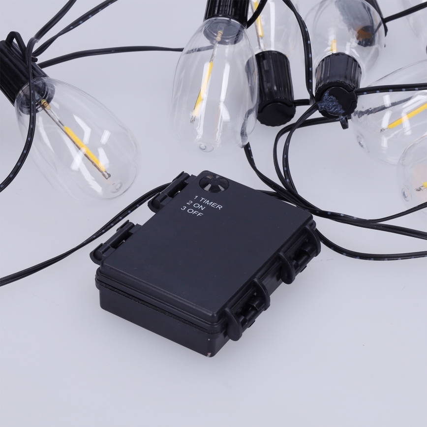 Brilagi - LED Εξωτερική  γιρλάντα 10xLED/3xAA 3,2m IP44 θερμό λευκό