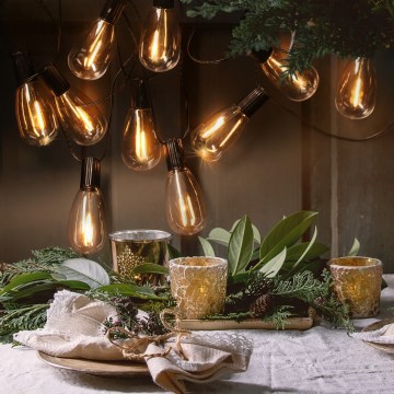 Brilagi - LED εξωτερική διακοσμητική γιρλάντα 10xLED/3xAA 3,2m IP44 θερμό λευκό