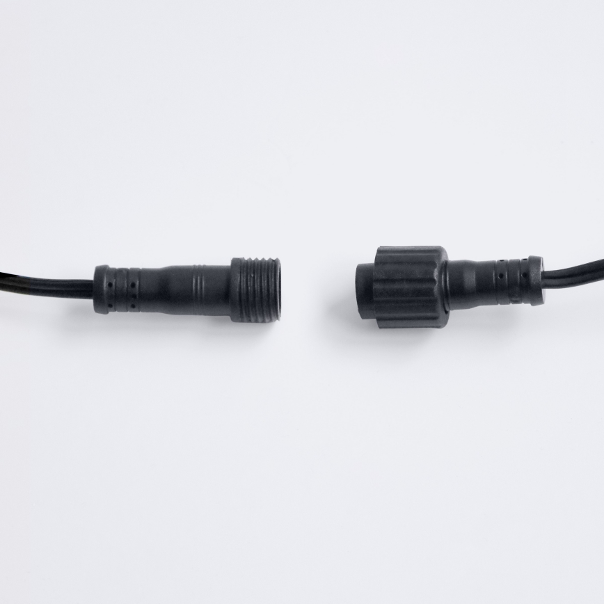 Brilagi - LED εξωτερική διακοσμητική γιρλάντα GIRLANDA 10xE12/0,6W/230V 8m μαύρη IP44 θερμό λευκό