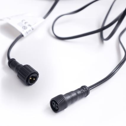 Brilagi - LED εξωτερική διακοσμητική γιρλάντα GIRLANDA 10xE12/0,6W/230V 8m μαύρη IP44 θερμό λευκό