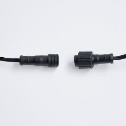 Brilagi - LED εξωτερική διακοσμητική γιρλάντα GIRLANDA 10xE12/0,6W/230V 8m μαύρη IP44 θερμό λευκό