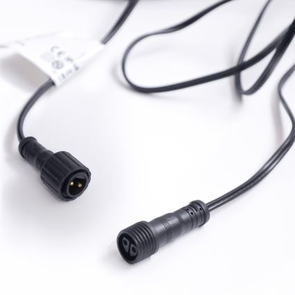 Brilagi - LED εξωτερική διακοσμητική γιρλάντα GIRLANDA 10xE12/0,6W/230V 8m μαύρη IP44 θερμό λευκό