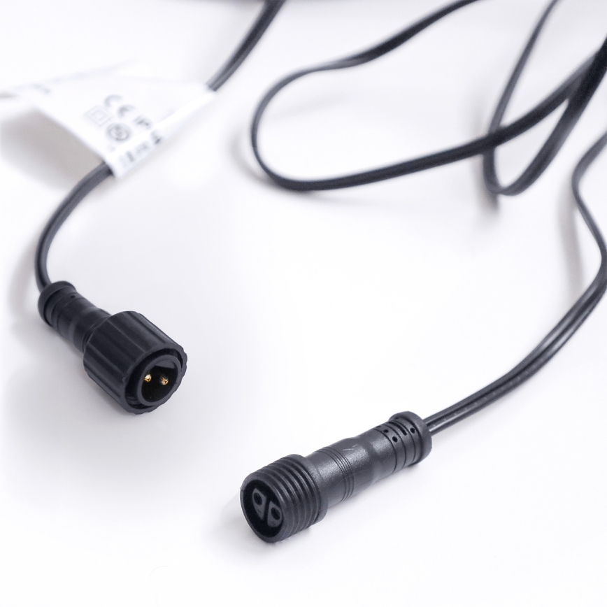 Brilagi - LED εξωτερική διακοσμητική γιρλάντα GIRLANDA 18xE12/0,6W/230V 13m μαύρη IP44 θερμό λευκό