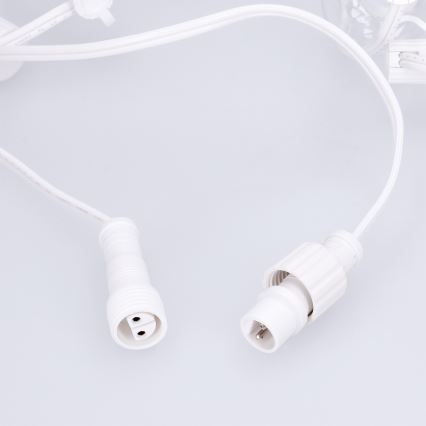 Brilagi - LED εξωτερική διακοσμητική γιρλάντα GIRLANDA 25xE12/0,8W/230V 20m λευκή IP44 θερμό λευκό