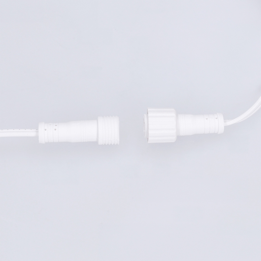 Brilagi - LED εξωτερική διακοσμητική γιρλάντα GIRLANDA 25xE12/0,8W/230V 20m λευκή IP44 θερμό λευκό