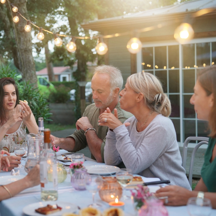 Brilagi - LED εξωτερική διακοσμητική γιρλάντα GIRLANDA 25xE12/0,8W/230V 20m πράσινη IP44 θερμό λευκό