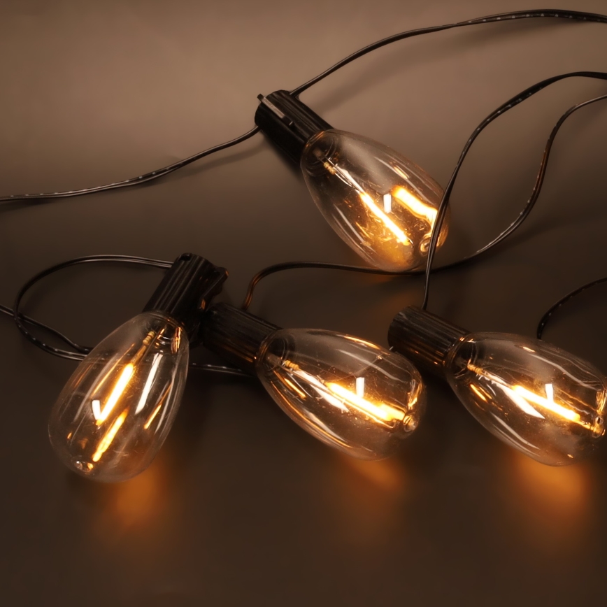 Brilagi - LED εξωτερική χριστουγεννιάτικη γιρλάντα 10xLED/3xAA 3,2m IP44 θερμό λευκό