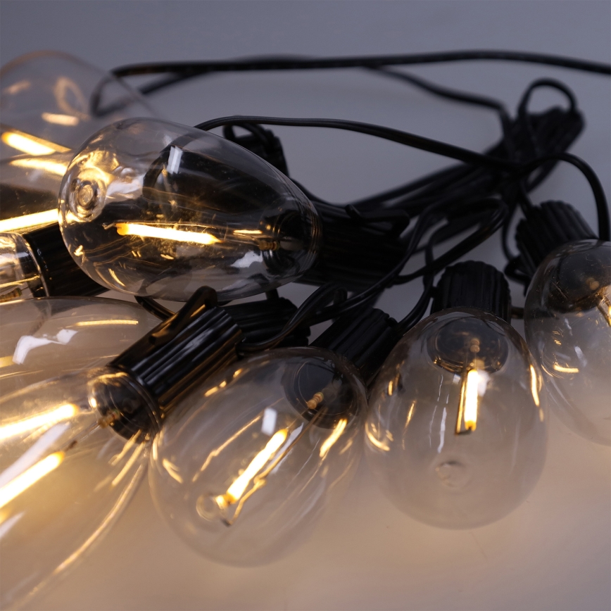 Brilagi - LED εξωτερική χριστουγεννιάτικη γιρλάντα 10xLED/3xAA 3,2m IP44 θερμό λευκό