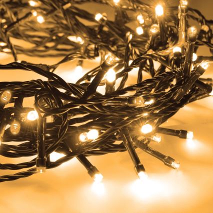 Brilagi - LED εξωτερική χριστουγεννιάτικη γιρλάντα 200xLED/8 λειτουργίες 23 m IP44 θερμό λευκό