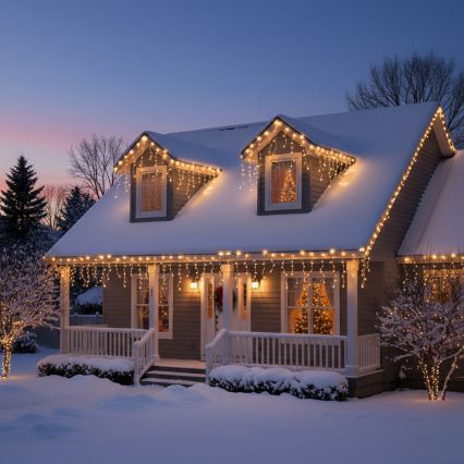 Brilagi - LED εξωτερική χριστουγεννιάτικη γιρλάντα 400xLED/8 λειτουργίες 23m IP44 θερμό λευκό