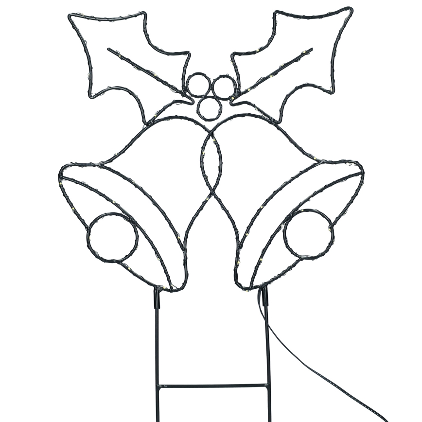 Brilagi - LED εξωτερική χριστουγεννιάτικη διακόσμηση LED/3xAA IP44 55x32 cm κουδουνάκια