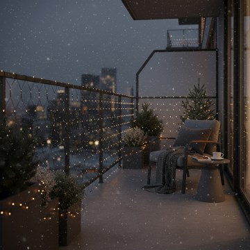 Brilagi - LED εξωτερικής χρήσης κουρτίνα 160xLED 7x2m IP44 θερμό λευκό