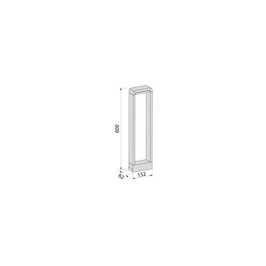 BRILAGI - LED Εξωτερικό φωτιστικό BARI LED/10W/230V 4000K IP65 60 cm ανθρακί