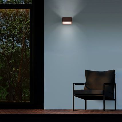 Brilagi - Επιτοίχιο εξωτερικό φωτιστικό BARI LED/7W/230V 3000/4000/6000K καφέ IP54