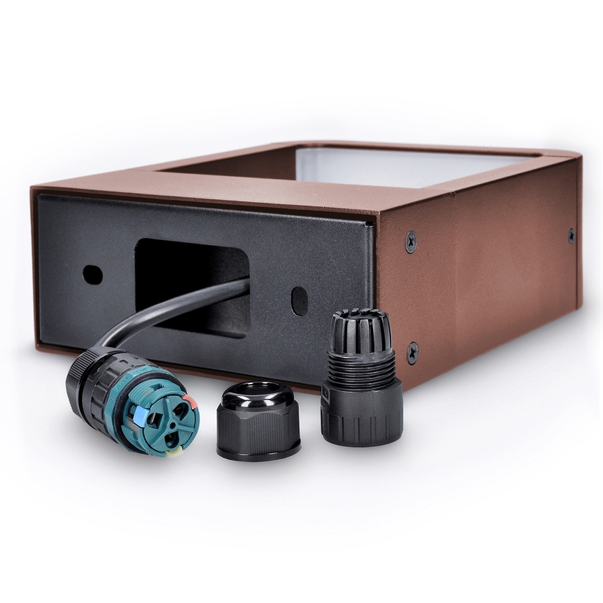 Brilagi - Επιτοίχιο εξωτερικό φωτιστικό BARI LED/7W/230V 3000/4000/6000K καφέ IP54