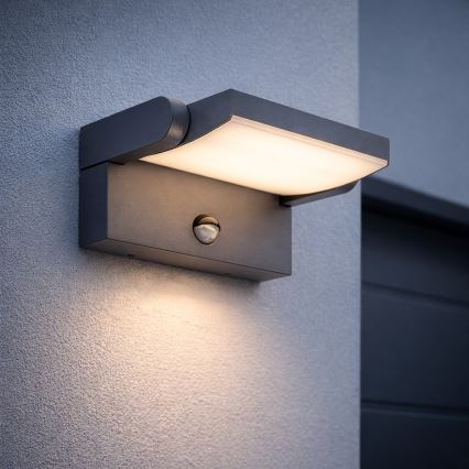 Brilagi - Εξωτερικό επιτοίχιο φωτιστικό LED με αισθητήρα ANKLE LED/18W/230V 3000K IP65 ανθρακί