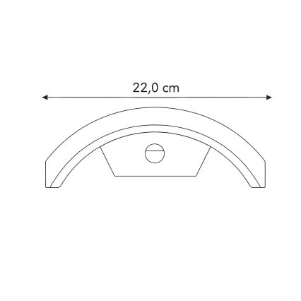 Brilagi - Εξωτερικό επιτοίχιο φωτιστικό LED με αισθητήρα ARCELO LED/8W/230V IP54