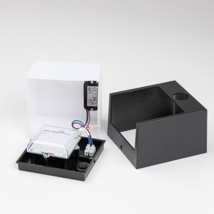 Brilagi - Εξωτερικό επιτοίχιο φωτιστικό LED με αισθητήρα TERNI LED/12W/230V μαύρο IP44