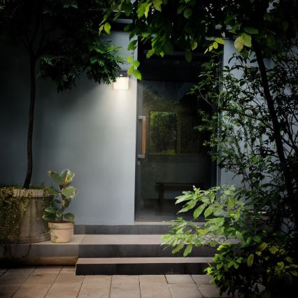 Brilagi - Εξωτερικό επιτοίχιο φωτιστικό LED με αισθητήρα TERNI LED/12W/230V μαύρο IP44