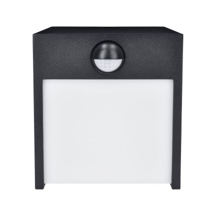 Brilagi - Εξωτερικό επιτοίχιο φωτιστικό LED με αισθητήρα TERNI LED/12W/230V μαύρο IP44
