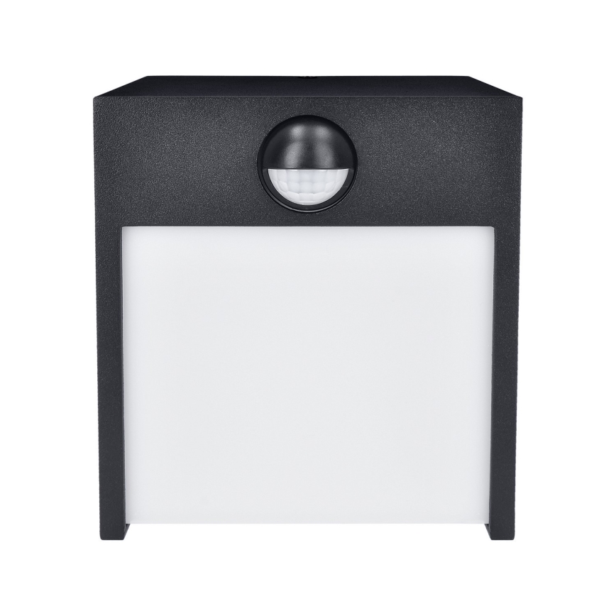 Brilagi - Εξωτερικό επιτοίχιο φωτιστικό LED με αισθητήρα TERNI LED/12W/230V μαύρο IP44