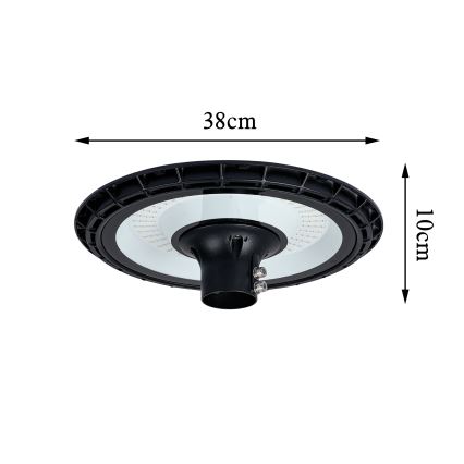 Brilagi - Εξωτερικό φωτιστικό δρόμου LED με κολώνα 4 m URBANSPARK LED/120W/230V μαύρο IP65