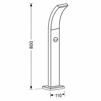Brilagi - Εξωτερικό φωτιστικό LED με αισθητήρα ARCELO LED/9W/230V 80 εκ. IP44