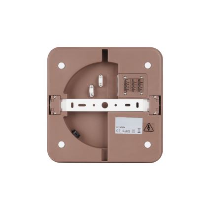 Brilagi - LED εξωτερικό φωτιστικό οροφής με αισθητήρα BENE LED/18W/230V 21,5x21,5 cm καφέ IP54