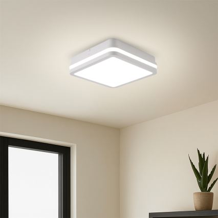 Brilagi - LED εξωτερικό φωτιστικό με αισθητήρα BENE LED/18W/230V 22x22 cm λευκό IP54
