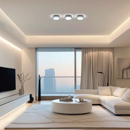 Brilagi - Εξωτερικό φωτιστικό LED με αισθητήρα BENE LED/18W/230V διάμ. 22 εκ. ανθρακί IP54