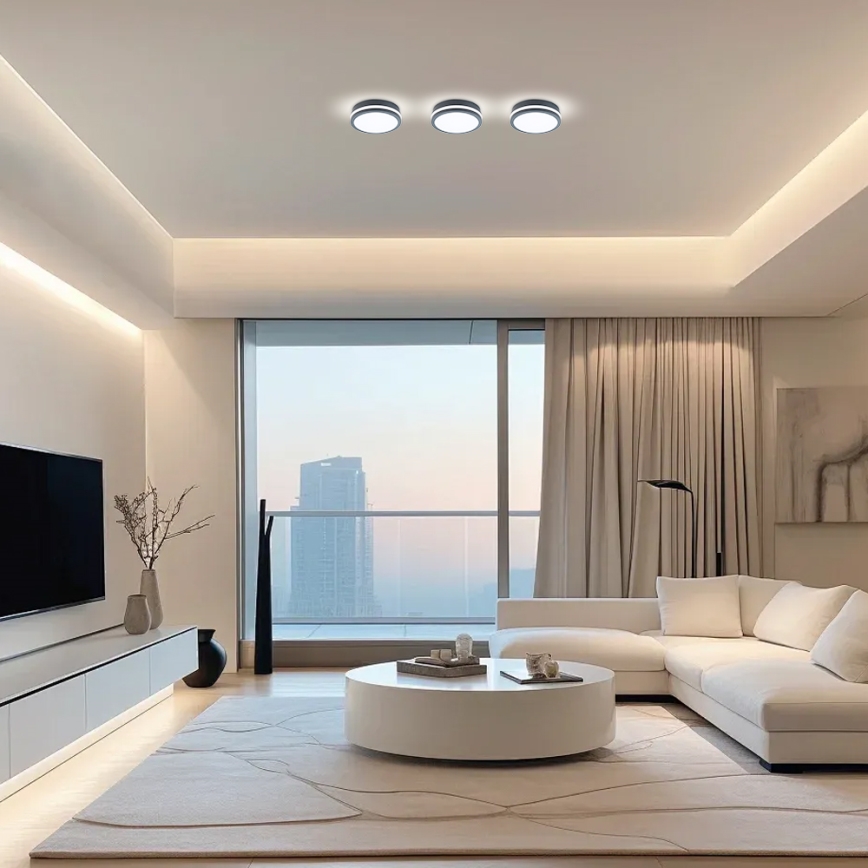 Brilagi - Εξωτερικό φωτιστικό LED με αισθητήρα BENE LED/18W/230V διάμ. 22 εκ. ανθρακί IP54