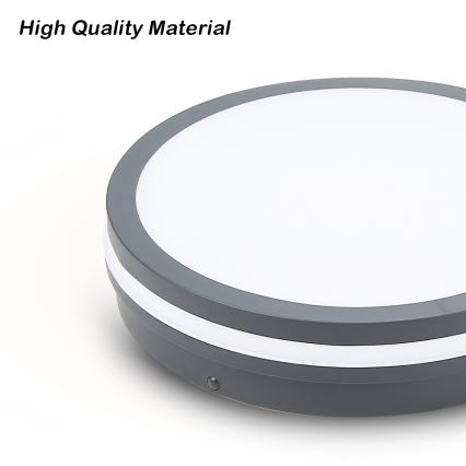 Brilagi - Εξωτερικό φωτιστικό LED με αισθητήρα BENE LED/24W/230V διάμ. 26 εκ. ανθρακί IP54