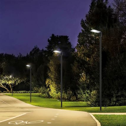 Brilagi - LED υπαίθρια λάμπα δρόμου με στύλο και άρθρωση 4 m URBANLIGHT LED/100W/230V μαύρη IP65
