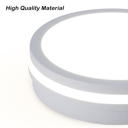 Brilagi - LED Εξωτερικό φωτιστικό οροφής BENE LED/24W/230V Ø 26 cm λευκό IP54