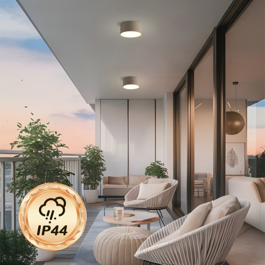 BRILAGI - LED Εξωτερικό φωτιστικό οροφής FORIS LED/14W/230V Ø 12 cm μπεζ IP44