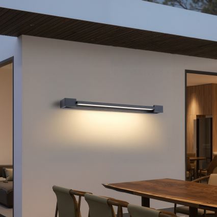 Brilagi - LED Εξωτερικό Επιτοίχιο Φωτιστικό AQUA LINE LED/24W/230V 90 cm IP44 ανθρακί CRI 90