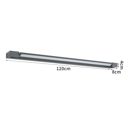 Brilagi - LED εξωτερικό φωτιστικό τοίχου AQUA LINE LED/36W/230V 120 cm IP44 ανθρακί CRI 90