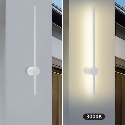 Brilagi - LED επιτοίχιο φωτιστικό εξωτερικού χώρου AURA LED/12W/230V 3000K IP54 65 cm λευκό CRI 90