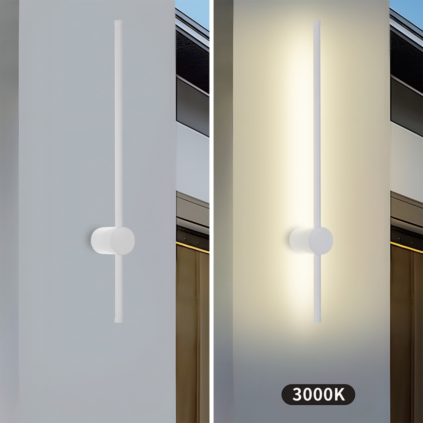 Brilagi - LED επιτοίχιο φωτιστικό εξωτερικού χώρου AURA LED/12W/230V 3000K IP54 65 cm λευκό CRI 90