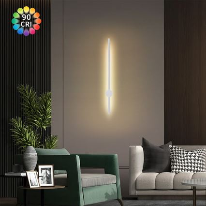 Brilagi - LED επιτοίχιο φωτιστικό εξωτερικού χώρου AURA LED/12W/230V 3000K IP54 65 cm λευκό CRI 90
