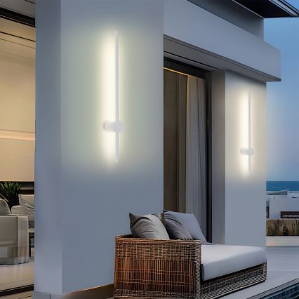 Brilagi - LED επιτοίχιο φωτιστικό εξωτερικού χώρου AURA LED/12W/230V 3000K IP54 65 cm λευκό CRI 90