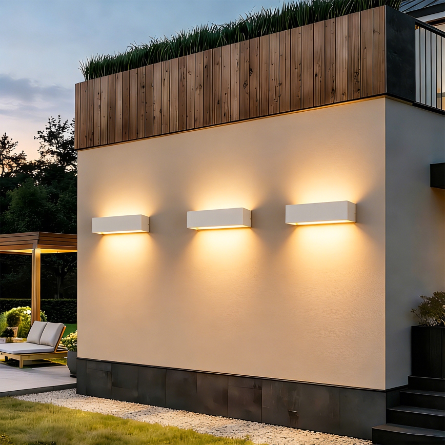 Brilagi - LED εξωτερικό επιτοίχιο φωτιστικό DONNANI LED/12W/230V 30 cm λευκό IP44