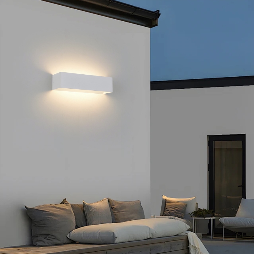 Brilagi - LED εξωτερικό επιτοίχιο φωτιστικό DONNANI LED/12W/230V 30 cm λευκό IP44