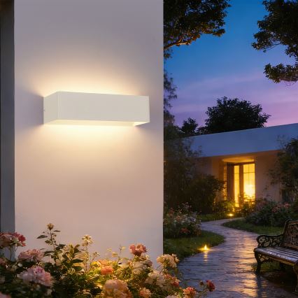 Brilagi - LED εξωτερικό επιτοίχιο φωτιστικό DONNANI LED/12W/230V 30 cm λευκό IP44
