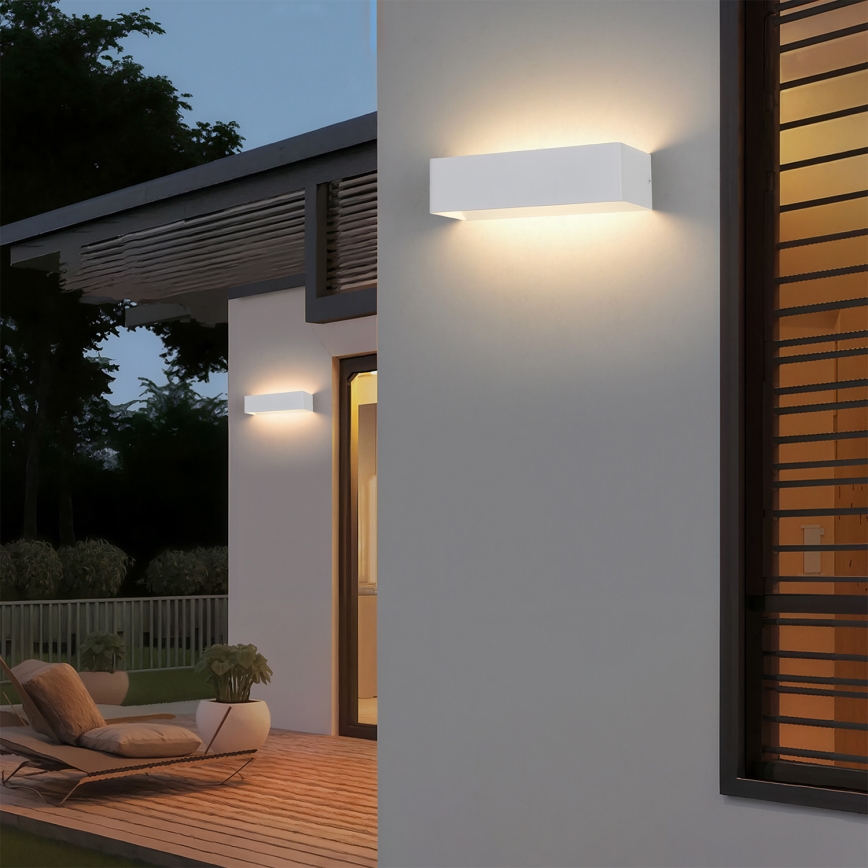 Brilagi - LED εξωτερικό επιτοίχιο φωτιστικό DONNANI LED/12W/230V 30 cm λευκό IP44