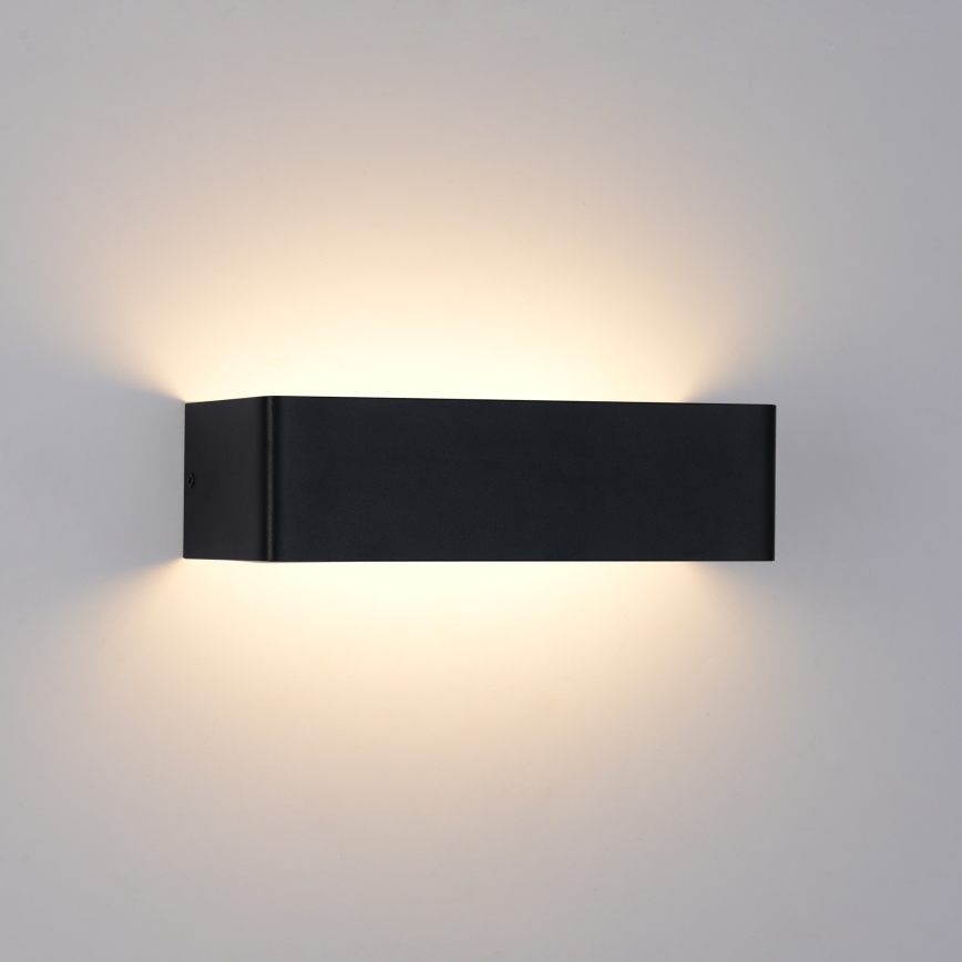 Brilagi - LED εξωτερικό επιτοίχιο φωτιστικό DONNANI LED/12W/230V 30 cm μαύρο IP44