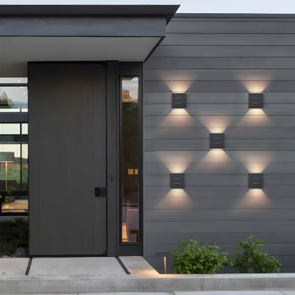 Brilagi -LED Εξωτερικό επιτοίχιο φωτιστικό DOUBLERAY LINE LED/6W/230V ανθρακί IP54