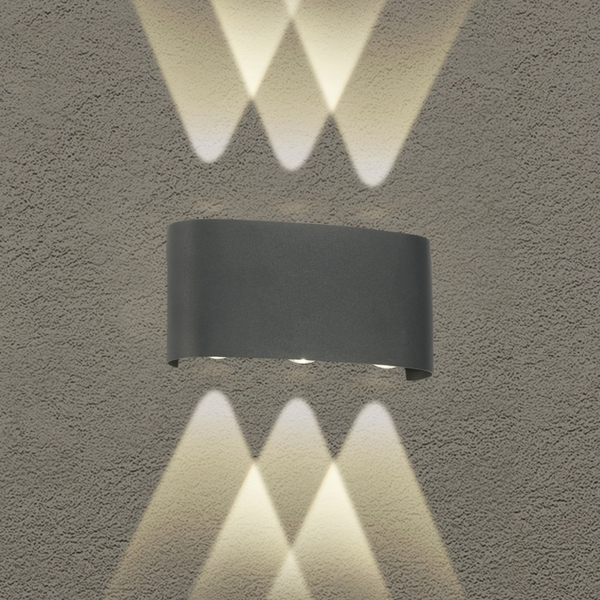 Brilagi - LED εξωτερικό επιτοίχιο φωτιστικό FLAREBOX LED/6W/230V ανθρακί IP65